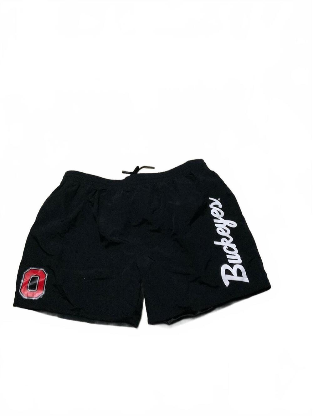 Ohio State Buckeyes Men's Black Athletic Shorts with Logo